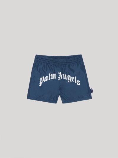 Swim Shorts Palm Angels Beachwear Pants Niños Azul Marino Azules Blancas | ES-163331