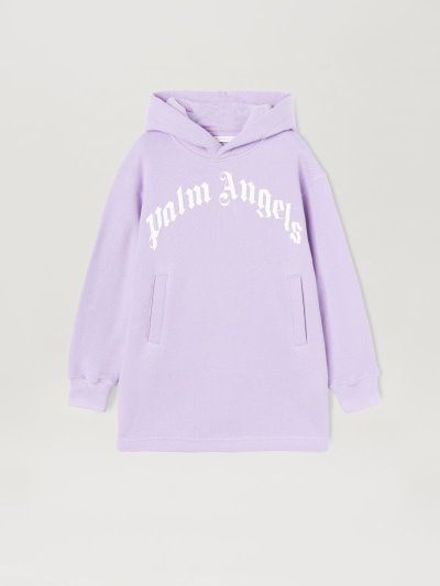 Vestido Palm Angels Classic Overlogo Hoodie Vestido Niños Moradas Blancas | ES-097428