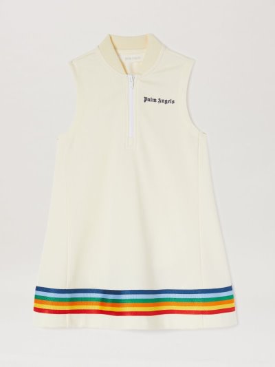 Vestido Palm Angels Rainbow Pista Vestido Niños Blancas Multicolor | ES-650548
