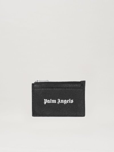 Wallets & Cardholders Palm Angels Caviar Zip Cardholders Hombre Negras Blancas | ES-991923