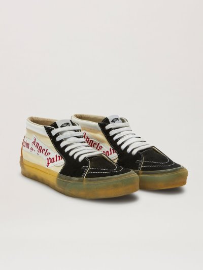 Zapatillas Palm Angels Paxvault By Vans Sk8-mid Vlt Mujer Negras Beige | ES-016909